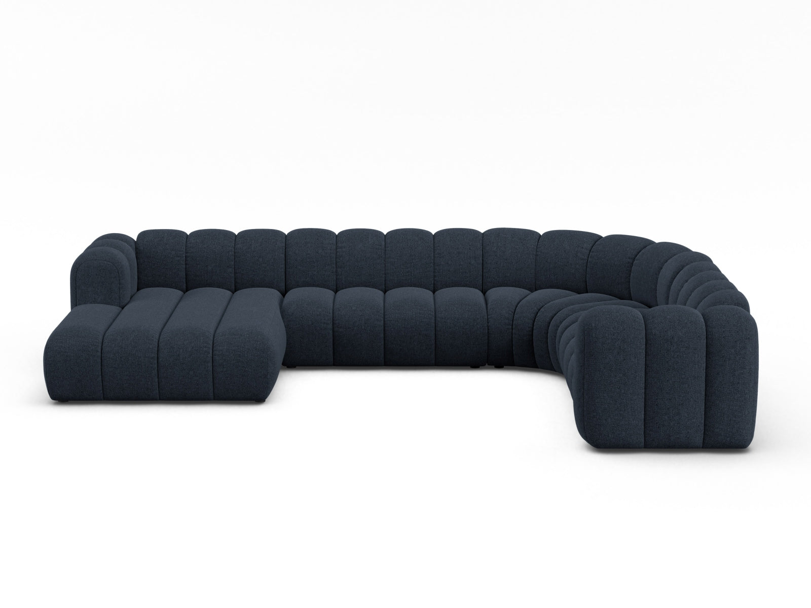 Lupine Modular Panoramic Ecksofa rechts 6 Sitzer in Navy Blue-Eden präsentiert im Onlineshop von KAQTU Design AG. Ecksofa rechts ist von Micadoni