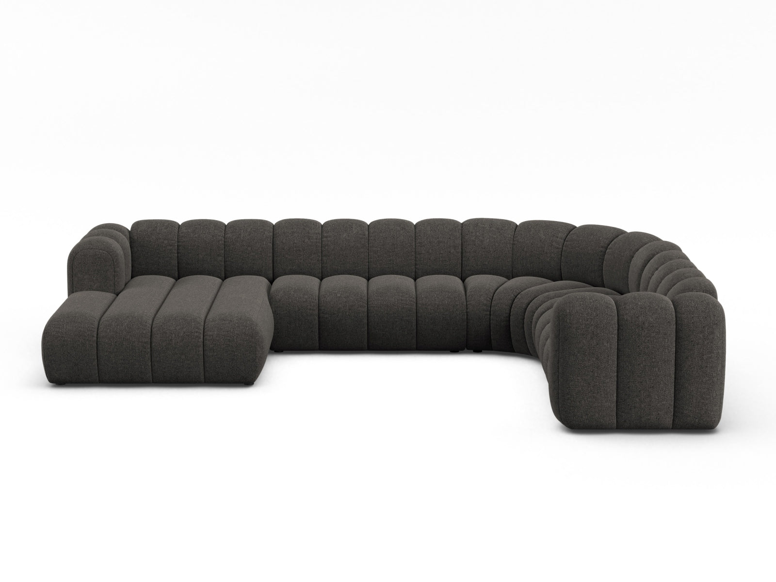 Lupine Modular Panoramic Ecksofa rechts 6 Sitzer in Dark Grey-Eden präsentiert im Onlineshop von KAQTU Design AG. Ecksofa rechts ist von Micadoni