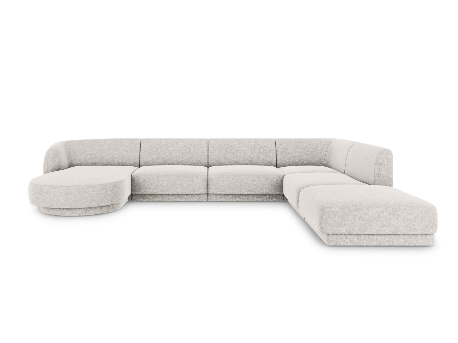 Miley Panoramic Ecksofa rechts 6 Sitzer in Silver präsentiert im Onlineshop von KAQTU Design AG. Ecksofa rechts ist von Micadoni