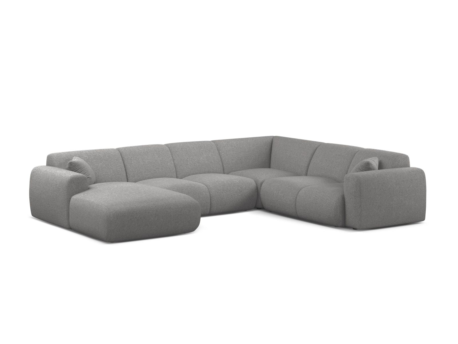 6-Sitzer Modular Ecksofa Panoramic rechts Molino in Light Grey-Eden präsentiert im Onlineshop von KAQTU Design AG. Ecksofa rechts ist von Micadoni