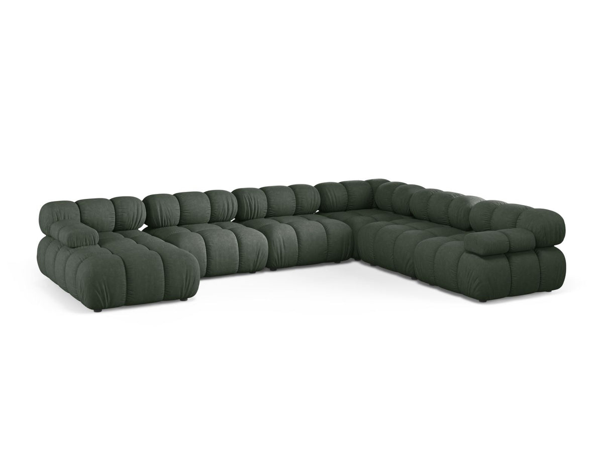 8-Sitzer Bellis Modular Ecksofa Panoramic rechts in Moss Green-Liberty präsentiert im Onlineshop von KAQTU Design AG. Ecksofa rechts ist von Micadoni