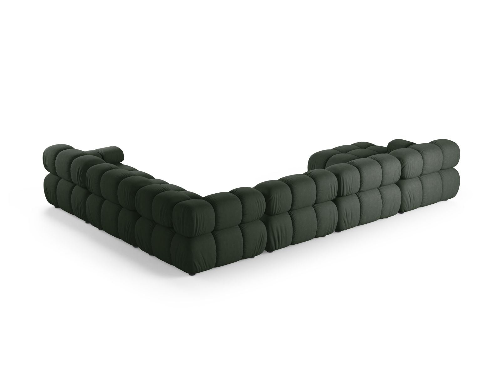 Geräumiges 8-Sitzer Bellis Ecksofa Panoramic rechts in edlem Moss Green-Liberty, perfekt für stilvolle und komfortable Wohnlandschaften.