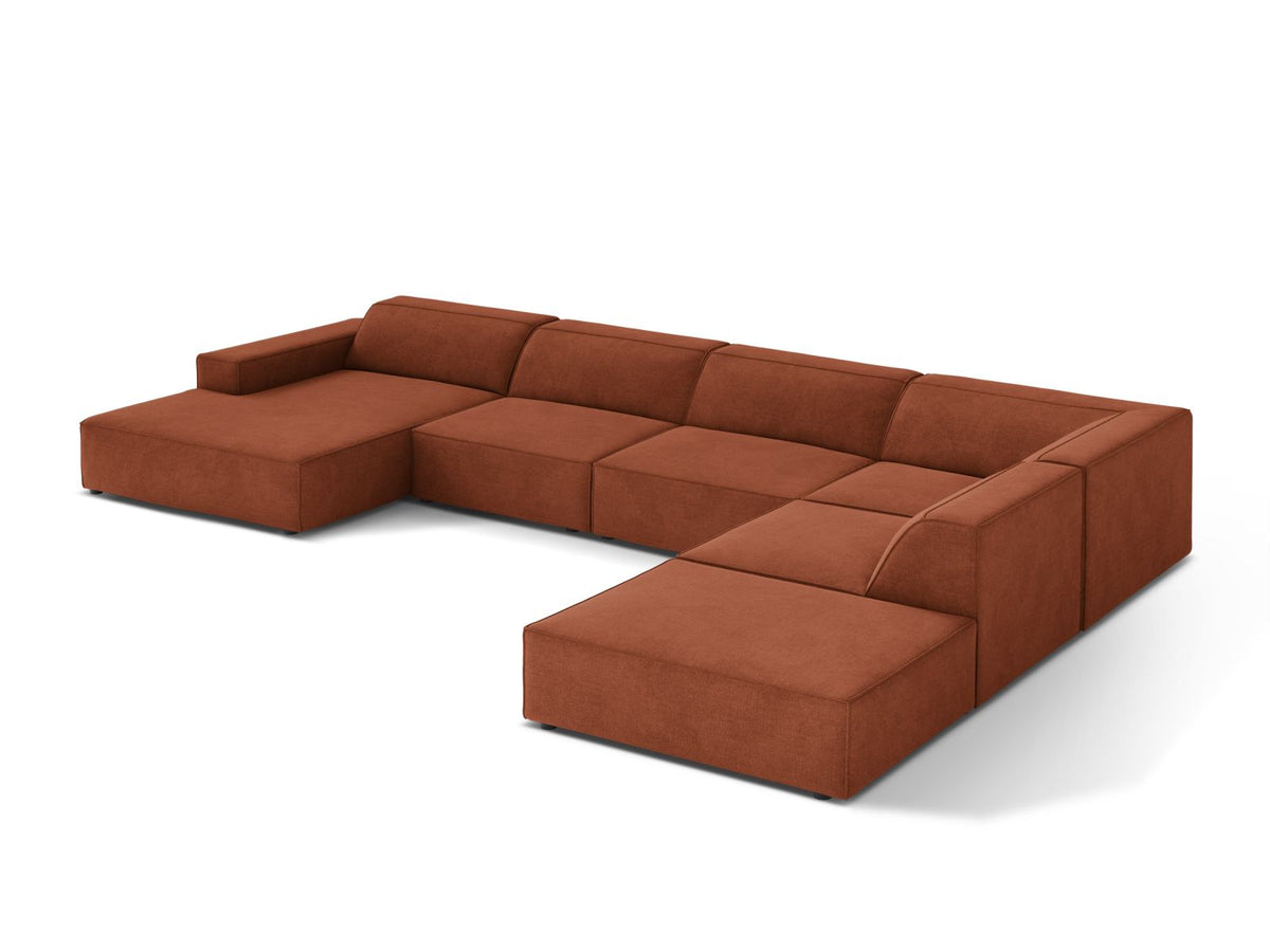 7-Sitzer Modular Ecksofa Panoramic rechts Jodie in Brick-Liberty präsentiert im Onlineshop von KAQTU Design AG. Ecksofa rechts ist von Micadoni