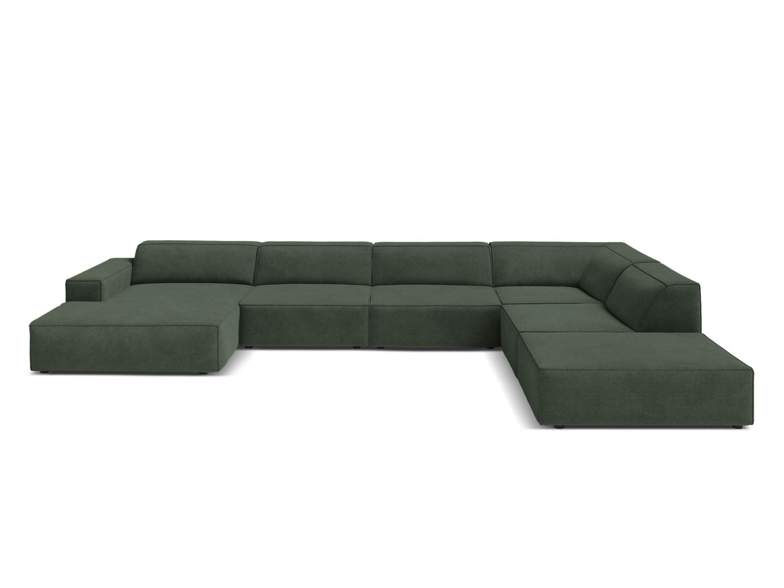 7-Sitzer Modular Ecksofa Panoramic rechts Jodie in Moss Green-Liberty präsentiert im Onlineshop von KAQTU Design AG. Ecksofa rechts ist von Micadoni