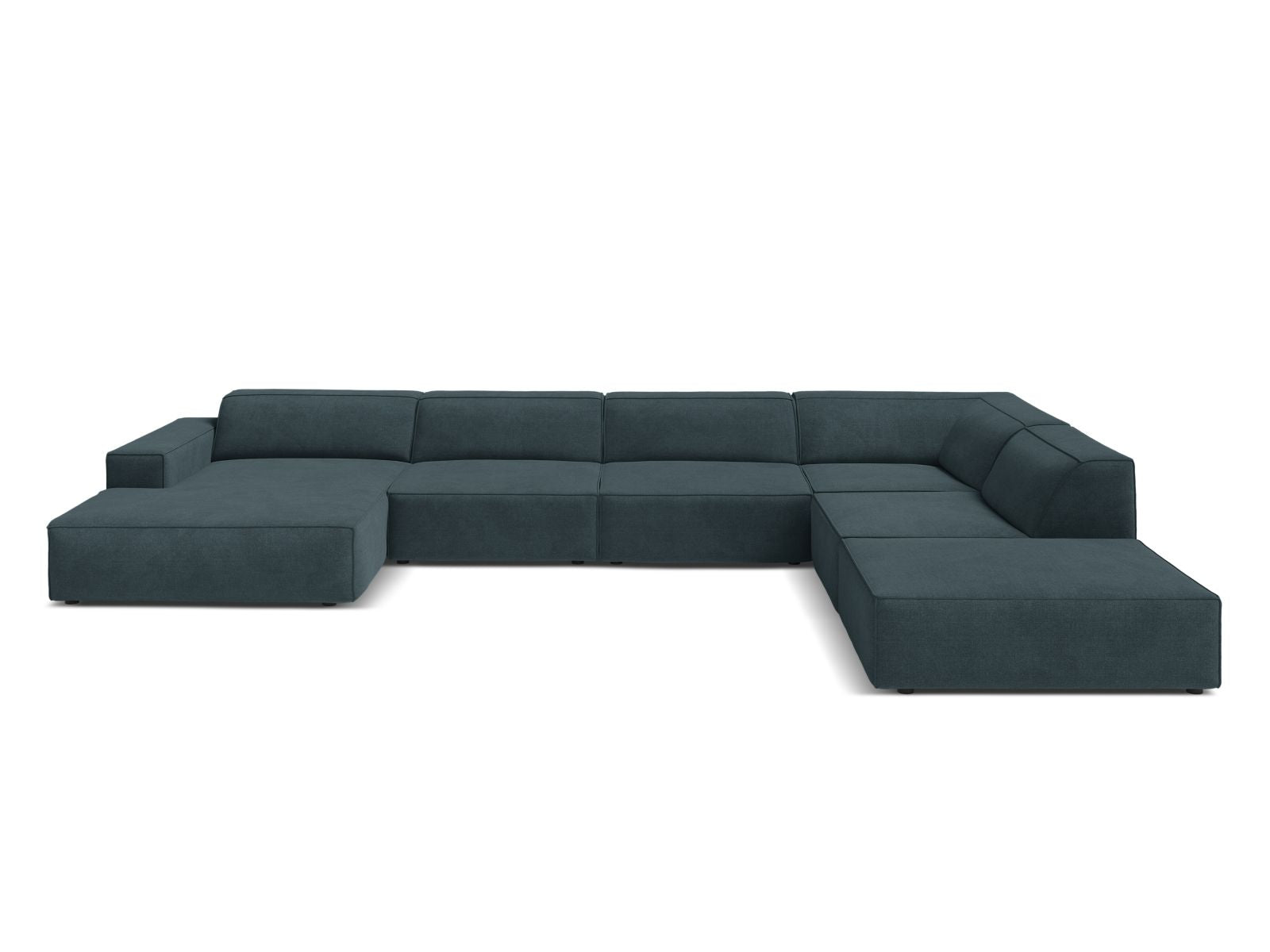 7-Sitzer Modular Ecksofa Panoramic rechts Jodie in Deep Petrol-Liberty präsentiert im Onlineshop von KAQTU Design AG. Ecksofa rechts ist von Micadoni
