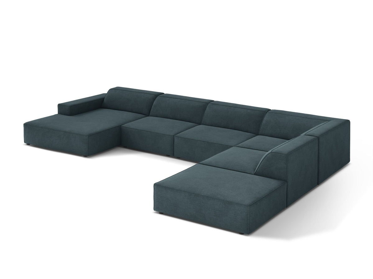 7-Sitzer Modular Ecksofa Panoramic rechts Jodie in Deep Petrol-Liberty präsentiert im Onlineshop von KAQTU Design AG. Ecksofa rechts ist von Micadoni
