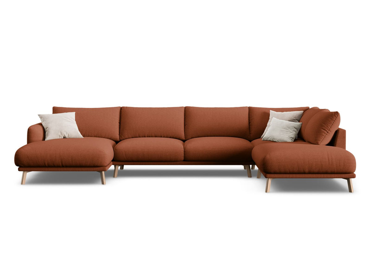 6-Sitzer Ecksofa rechts Panoramic Naomi in Brick-Liberty präsentiert im Onlineshop von KAQTU Design AG. Ecksofa rechts ist von Micadoni