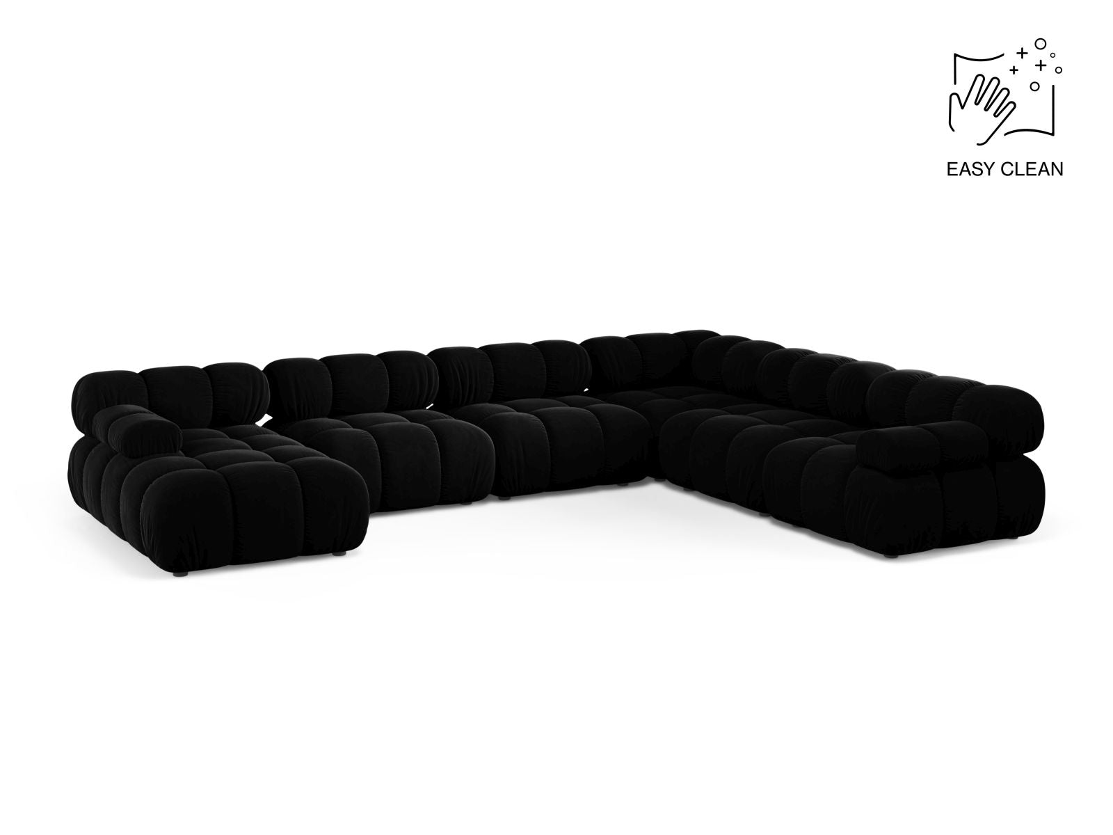 8-Sitzer Modular Ecksofa Panoramic rechts Bellis in Black-Venus präsentiert im Onlineshop von KAQTU Design AG. Ecksofa rechts ist von Micadoni