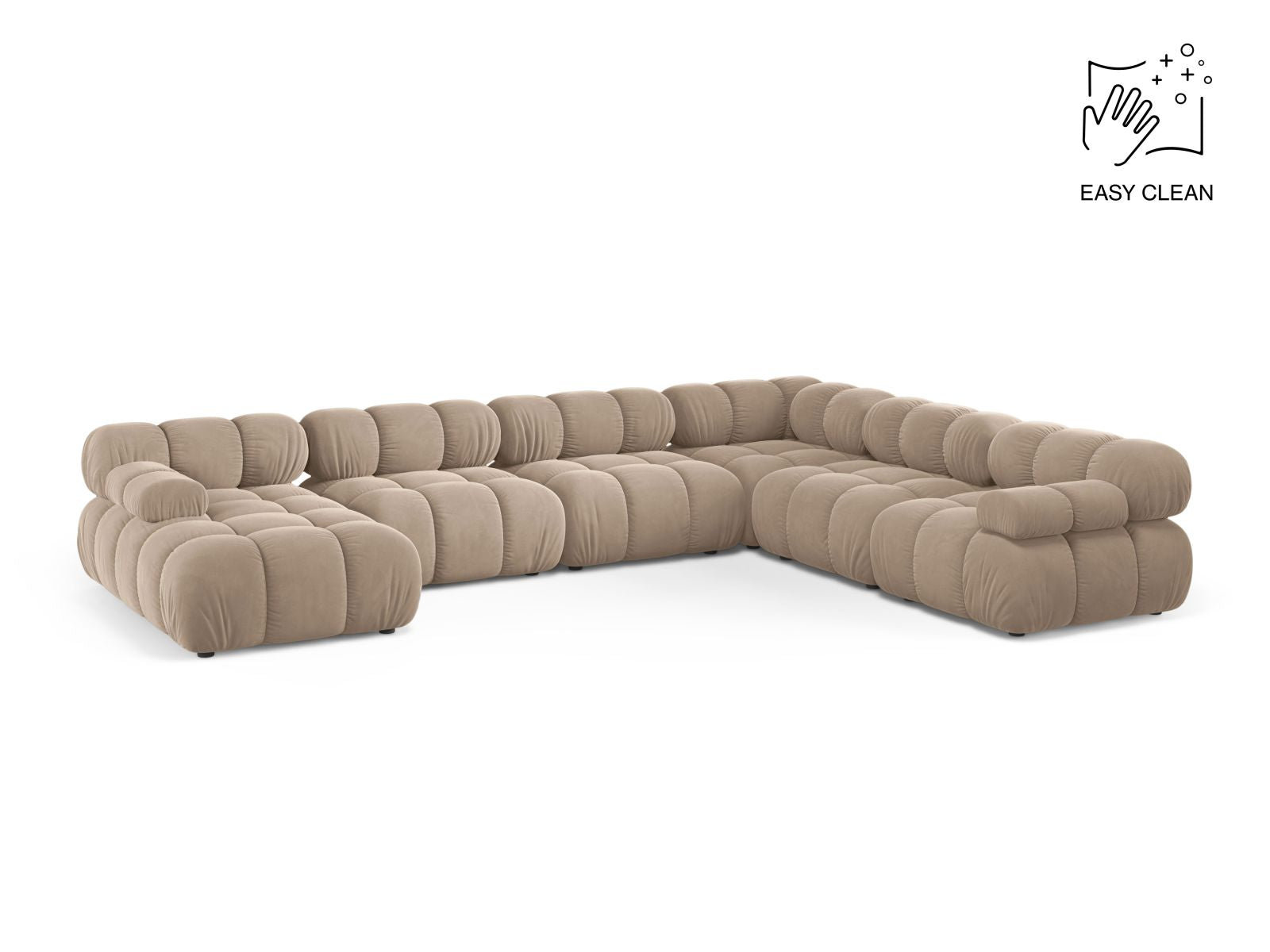 8-Sitzer Modular Ecksofa Panoramic rechts Bellis in Beige-Venus präsentiert im Onlineshop von KAQTU Design AG. Ecksofa rechts ist von Micadoni