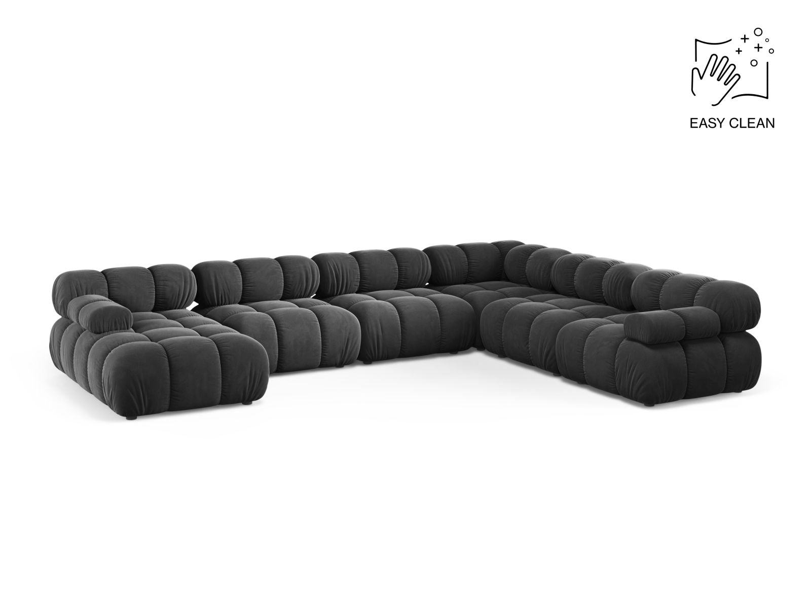 8-Sitzer Modular Ecksofa Panoramic rechts Bellis in Grey-Venus präsentiert im Onlineshop von KAQTU Design AG. Ecksofa rechts ist von Micadoni