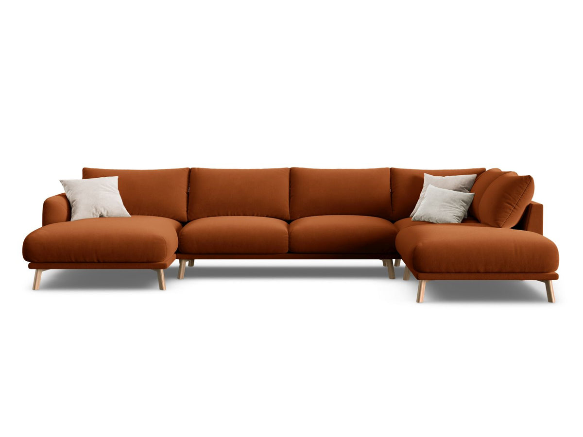 6-Sitzer Panoramic Ecksofa rechts Naomi in Terracotta-Salvador präsentiert im Onlineshop von KAQTU Design AG. Ecksofa rechts ist von Micadoni