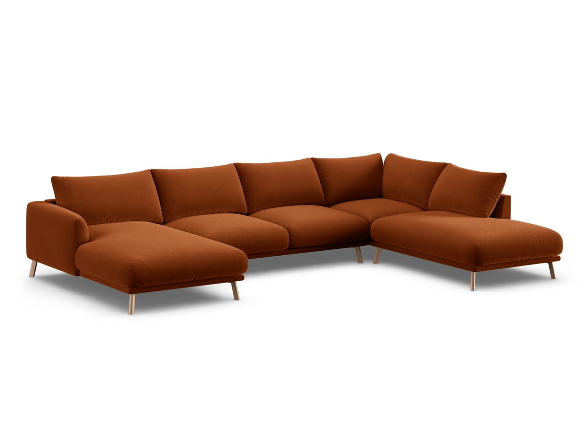 6-Sitzer Panoramic Ecksofa rechts Naomi in Terracotta-Salvador präsentiert im Onlineshop von KAQTU Design AG. Ecksofa rechts ist von Micadoni
