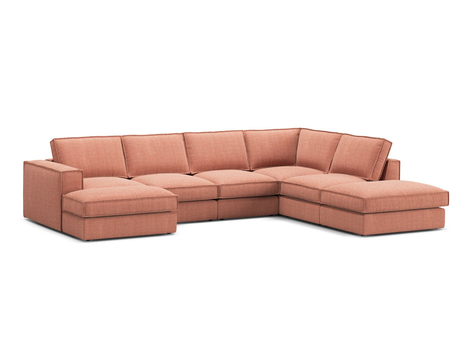 Elegantes 5-Sitzer Ecksofa Panoramic rechts in modernem Design, ideal für stilvolle Wohnräume, präsentiert von Micadoni.
