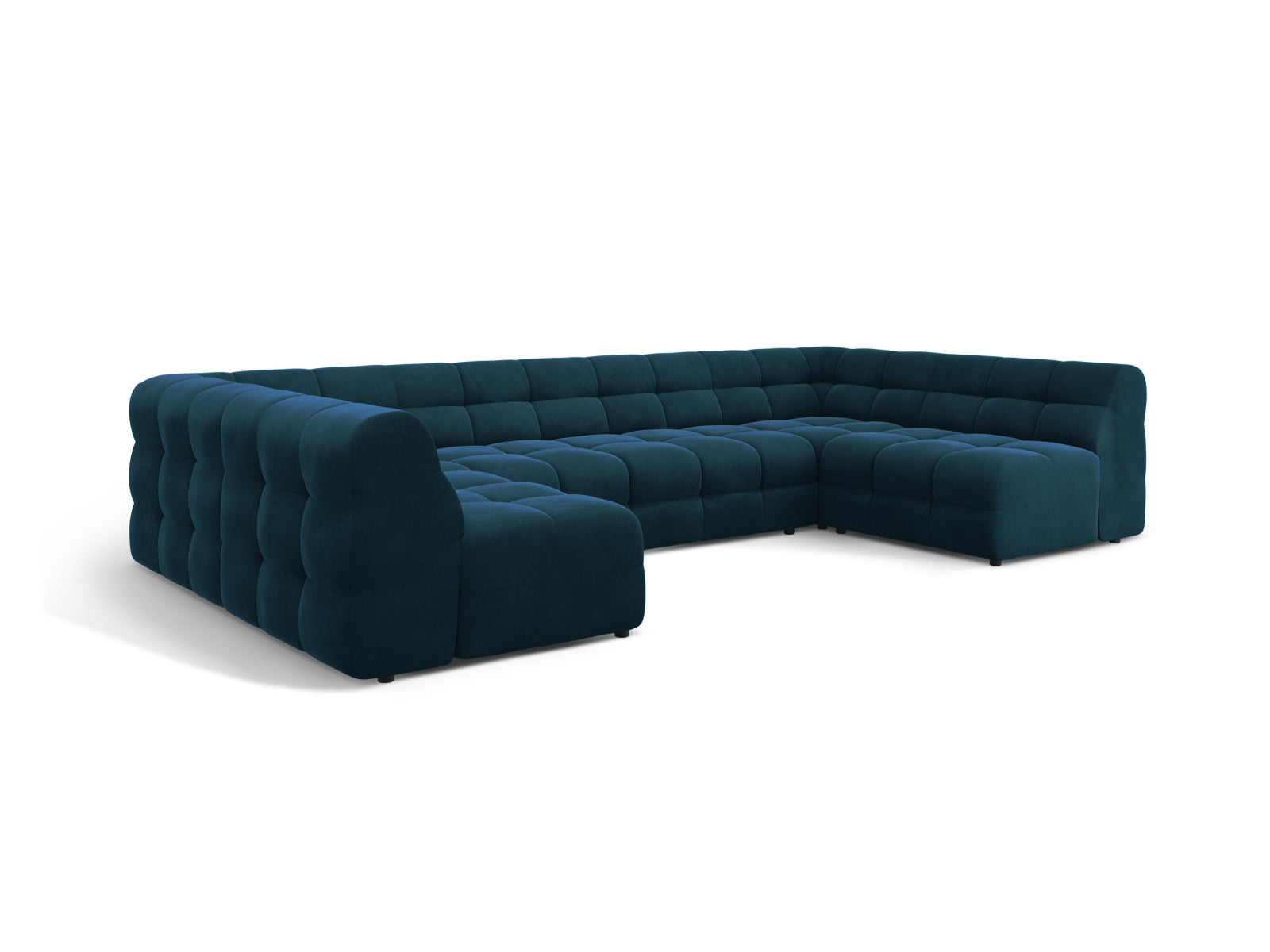 Kendal Velour Panoramic Sofa 7 Sitzer in Navy Blue präsentiert im Onlineshop von KAQTU Design AG. 5er Sofa ist von Micadoni