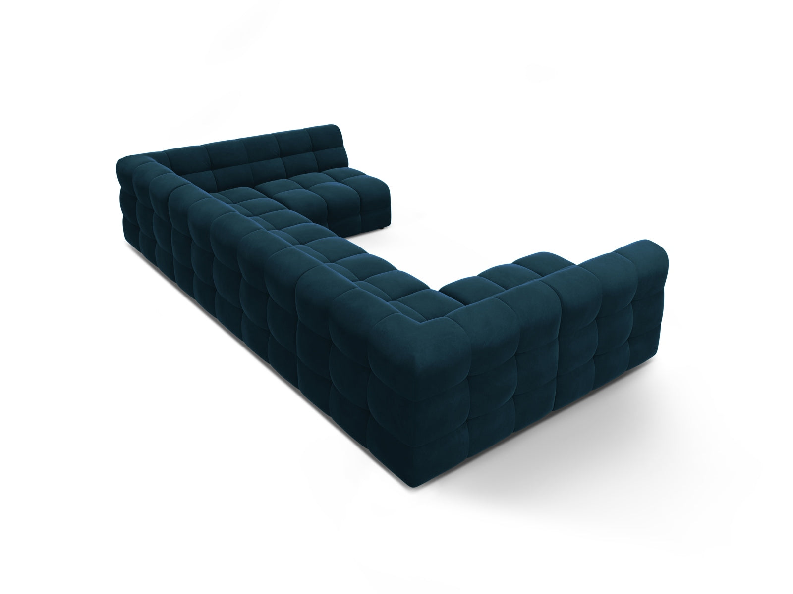 Kendal Velour Panoramic Sofa 7 Sitzer in Navy Blue präsentiert im Onlineshop von KAQTU Design AG. 5er Sofa ist von Micadoni