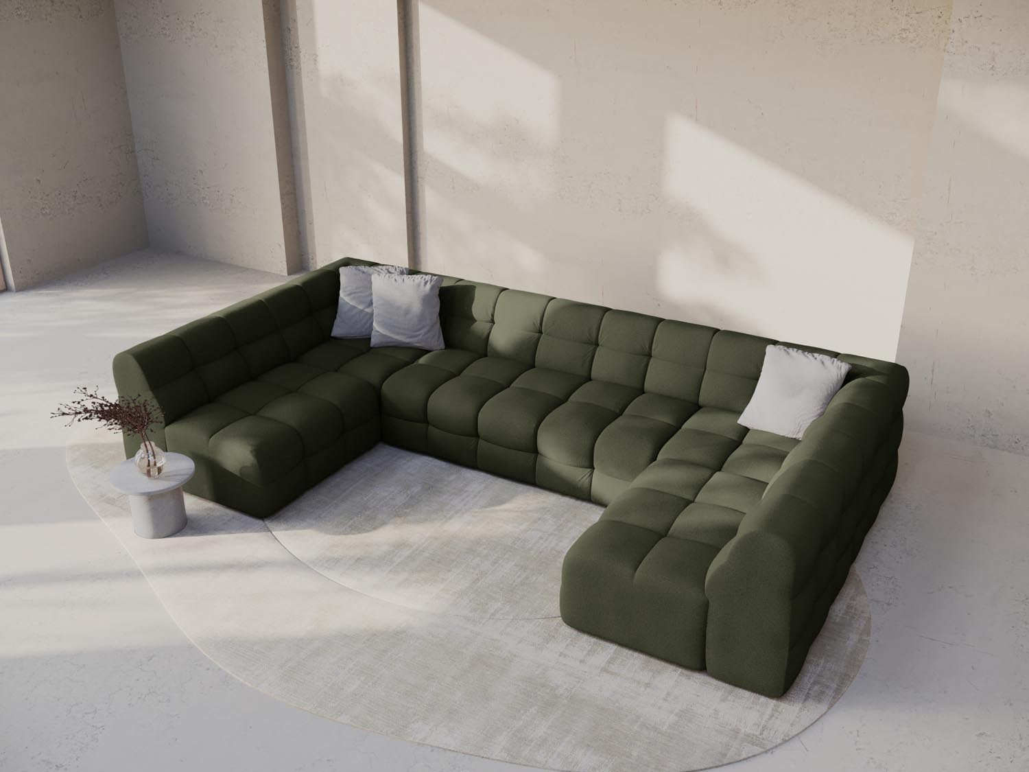 Kendal Panoramic Sofa 7 Sitzer in Amazon Green präsentiert im Onlineshop von KAQTU Design AG. 5er Sofa ist von Micadoni