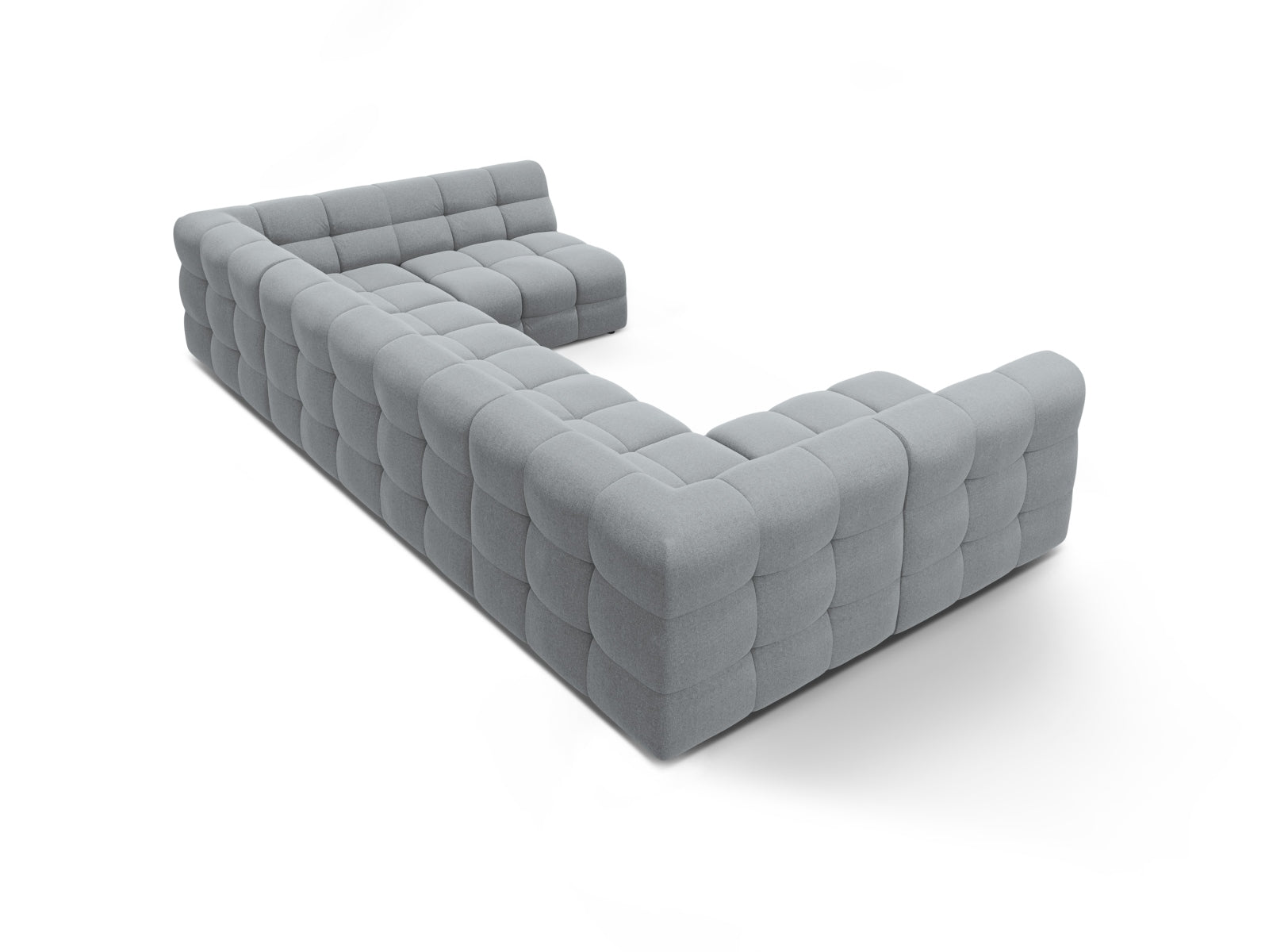 Elegantes Kendal Panoramic Ecksofa für 7 Personen in Platinum-Ottawa, ideal für gesellige Runden und modernes Wohndesign.