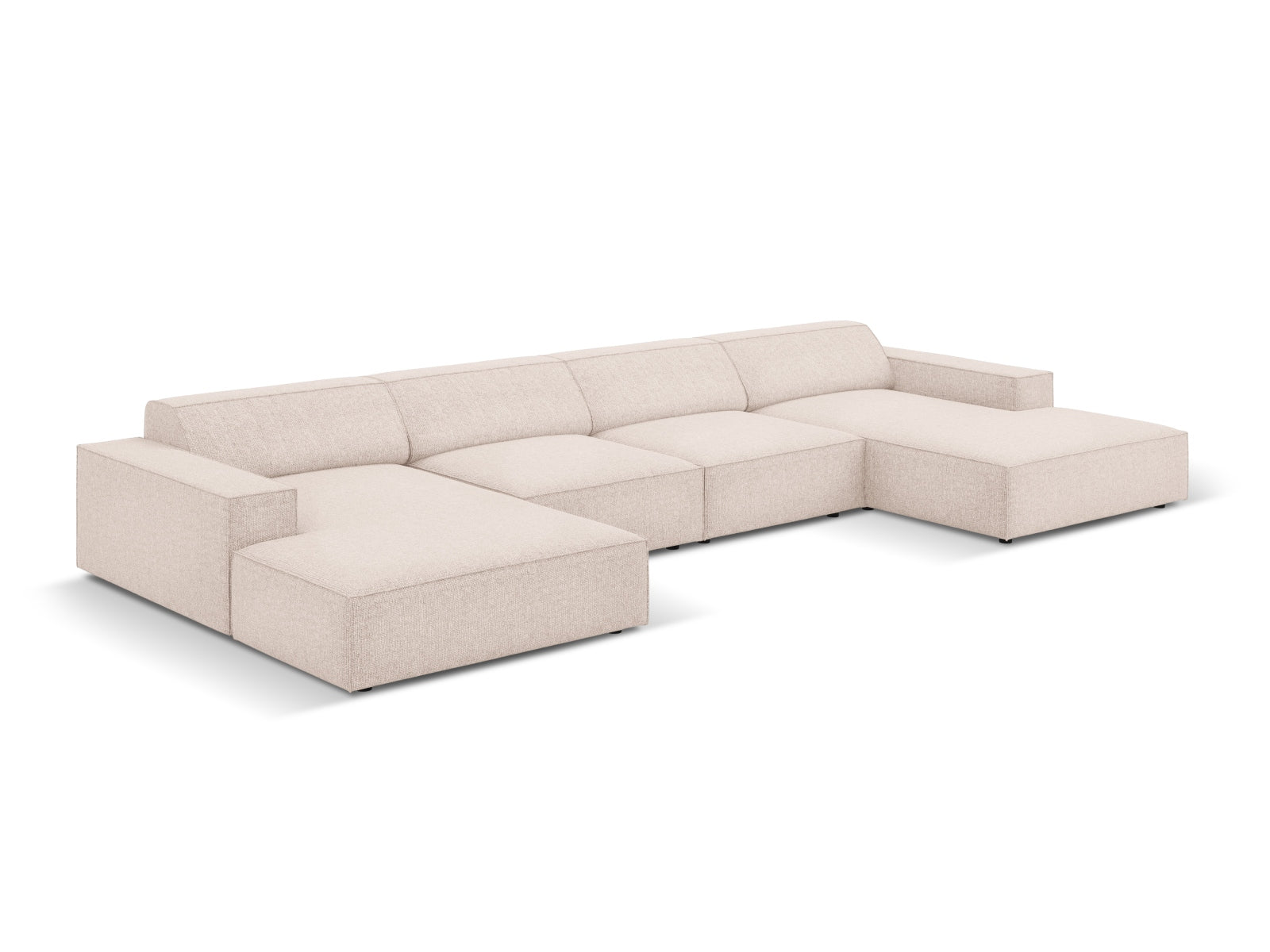 Jodie Modulares Panoramic Sofa 6 Sitzer in Beige präsentiert im Onlineshop von KAQTU Design AG. 3er Sofa ist von Micadoni