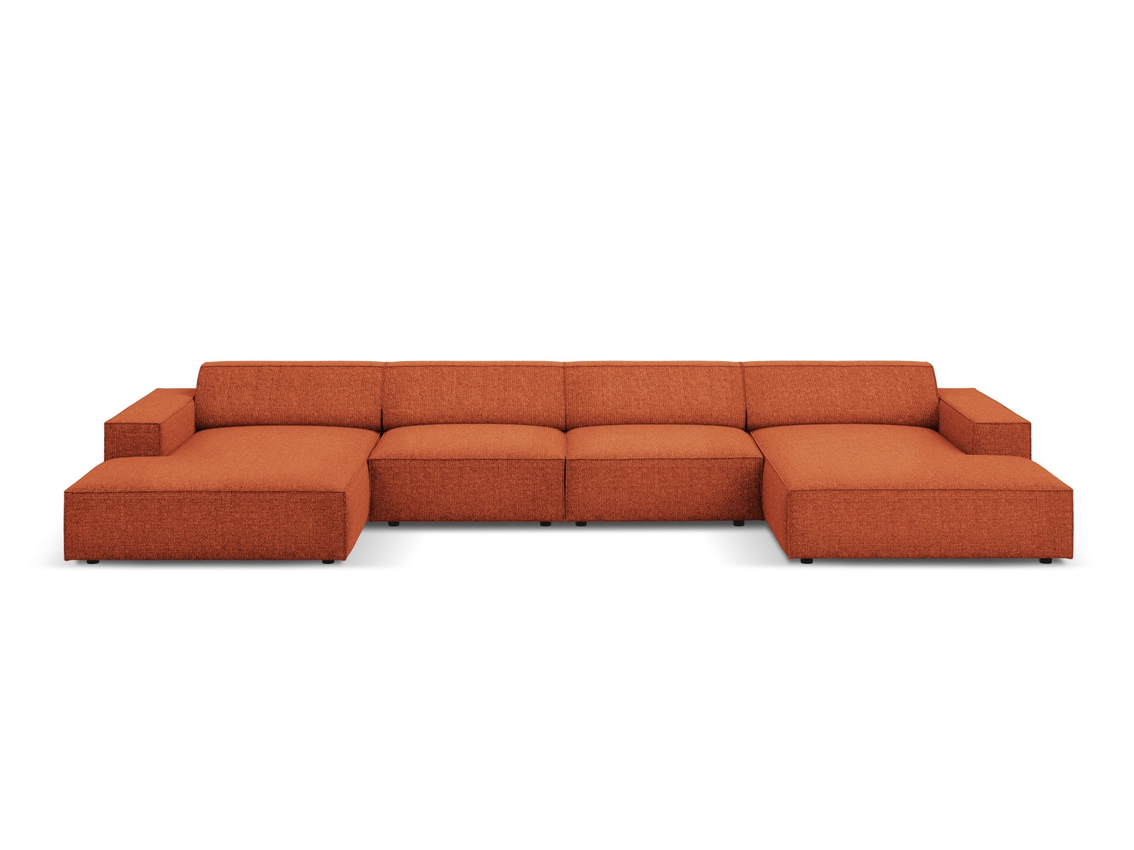 Jodie Modulares Panoramic Sofa 6 Sitzer in Terracotta präsentiert im Onlineshop von KAQTU Design AG. 3er Sofa ist von Micadoni