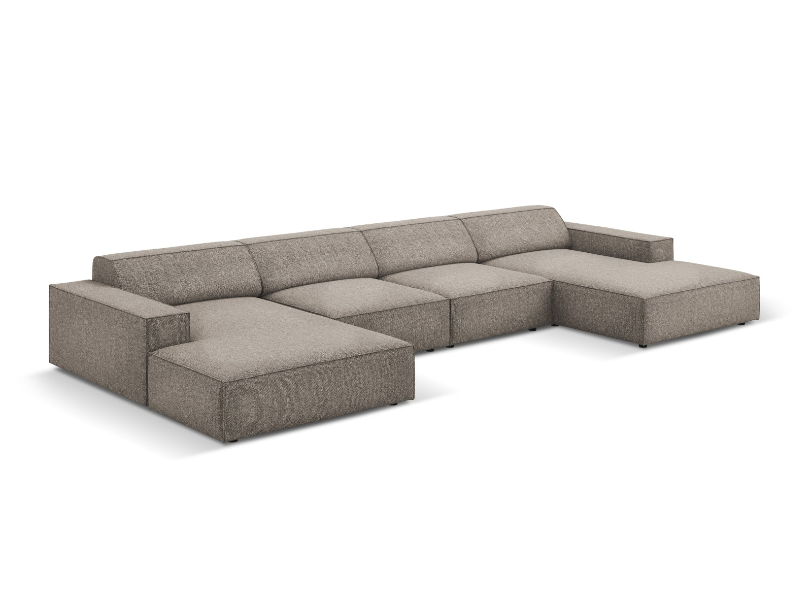 Jodie Modulares Panoramic Sofa 6 Sitzer in Grey präsentiert im Onlineshop von KAQTU Design AG. 3er Sofa ist von Micadoni