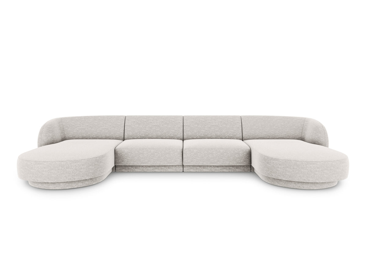 Miley Panoramic Sofa 5 Sitzer in Light Grey-Haga präsentiert im Onlineshop von KAQTU Design AG. 5er Sofa ist von Micadoni