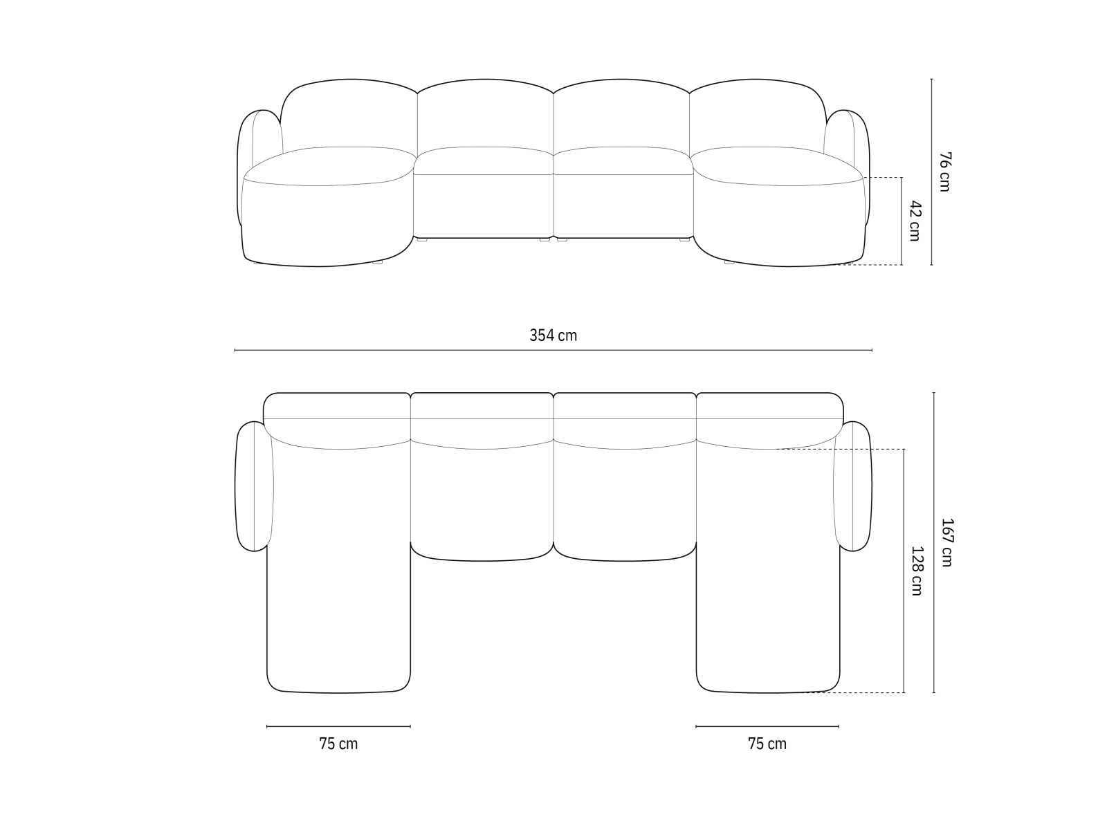Entdecken Sie das stilvolle Blair Panoramic Sofa 6 Sitzer von Micadoni – ein luxuriöses Velours Sofa, das modernen Komfort und Eleganz vereint.