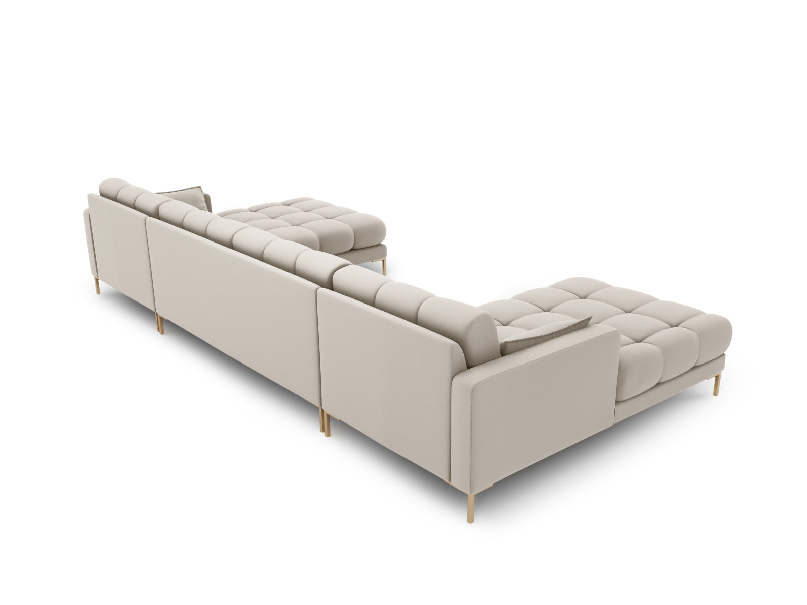 Mamaia Panoramic Sofa 6 Sitzer in Beige/Gold präsentiert im Onlineshop von KAQTU Design AG. 5er Sofa ist von Micadoni