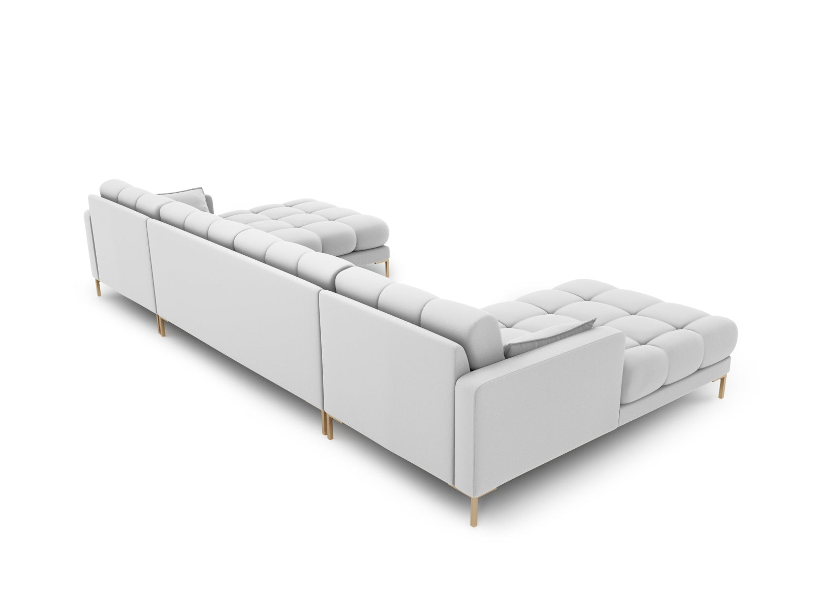 Mamaia Panoramic Sofa 6 Sitzer in Light Grey/Gold präsentiert im Onlineshop von KAQTU Design AG. 5er Sofa ist von Micadoni