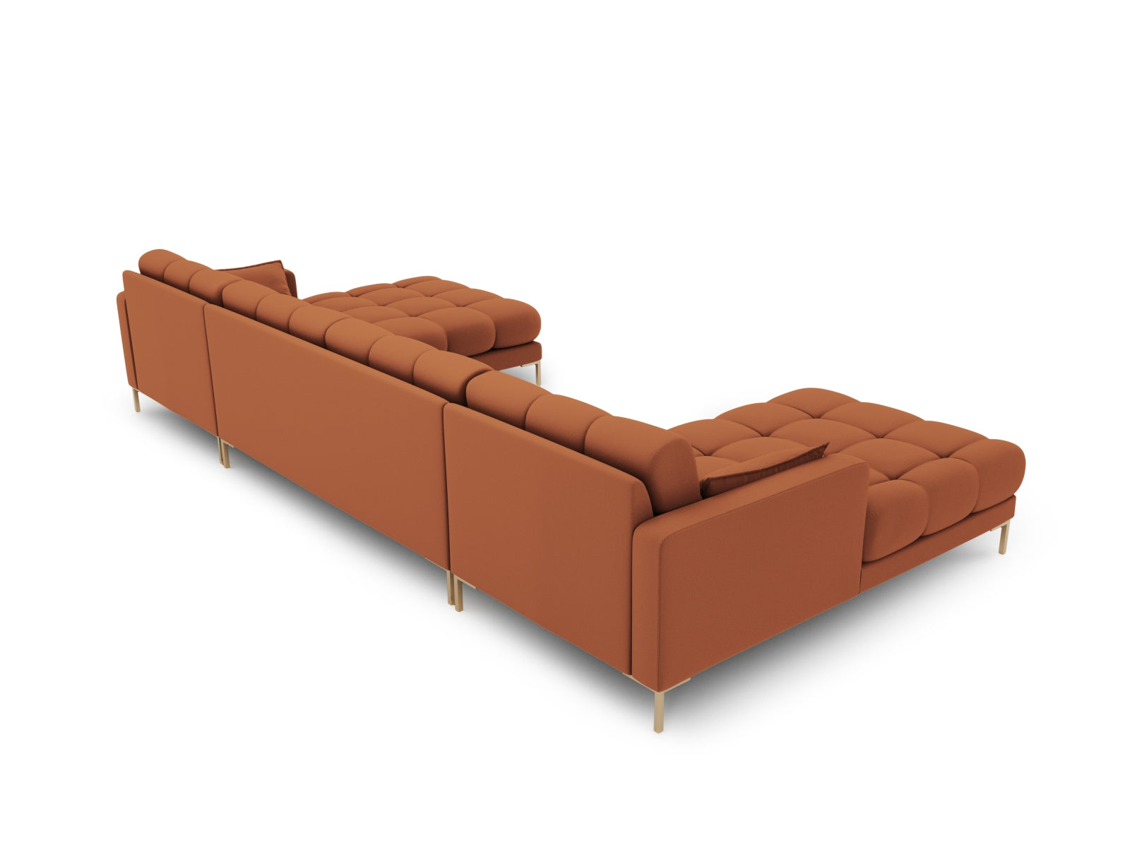 Mamaia Panoramic Sofa 6 Sitzer in Brick/Gold präsentiert im Onlineshop von KAQTU Design AG. 5er Sofa ist von Micadoni