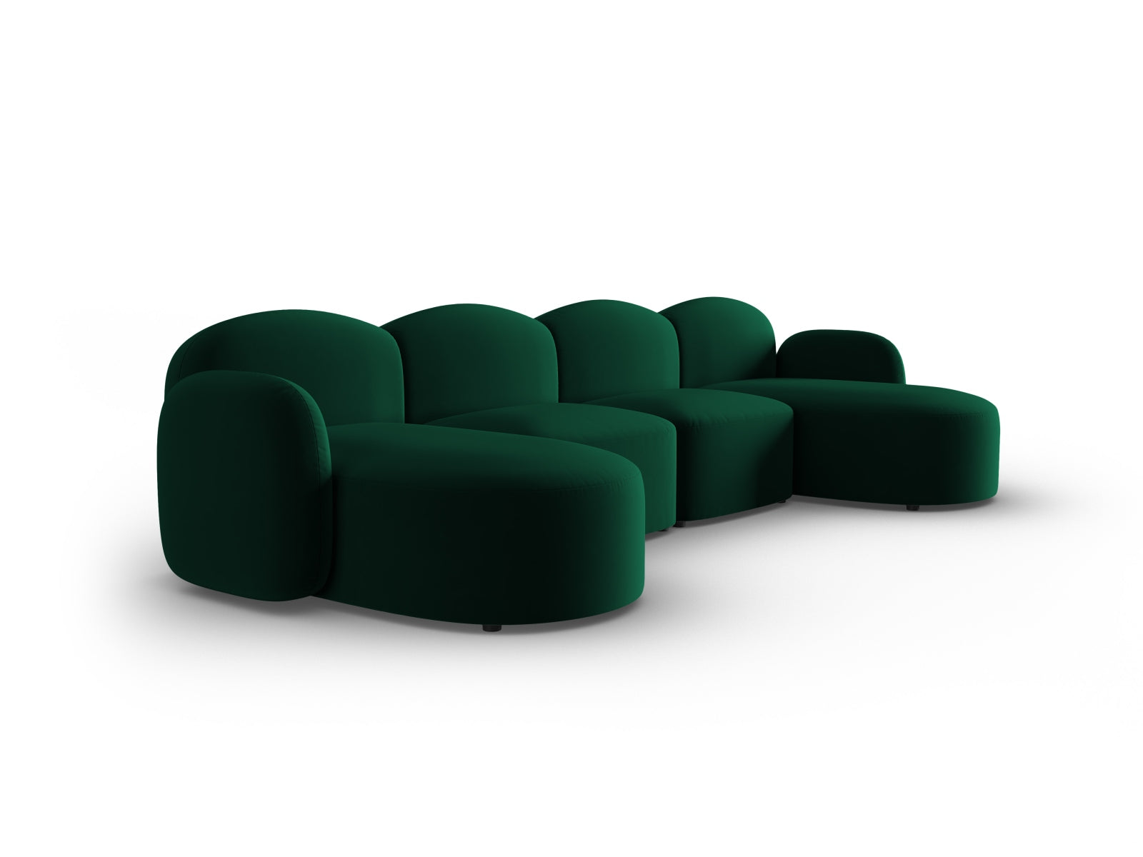 Blair Velour Panoramic Sofa 6 Sitzer in Bottle Green präsentiert im Onlineshop von KAQTU Design AG. 5er Sofa ist von Micadoni