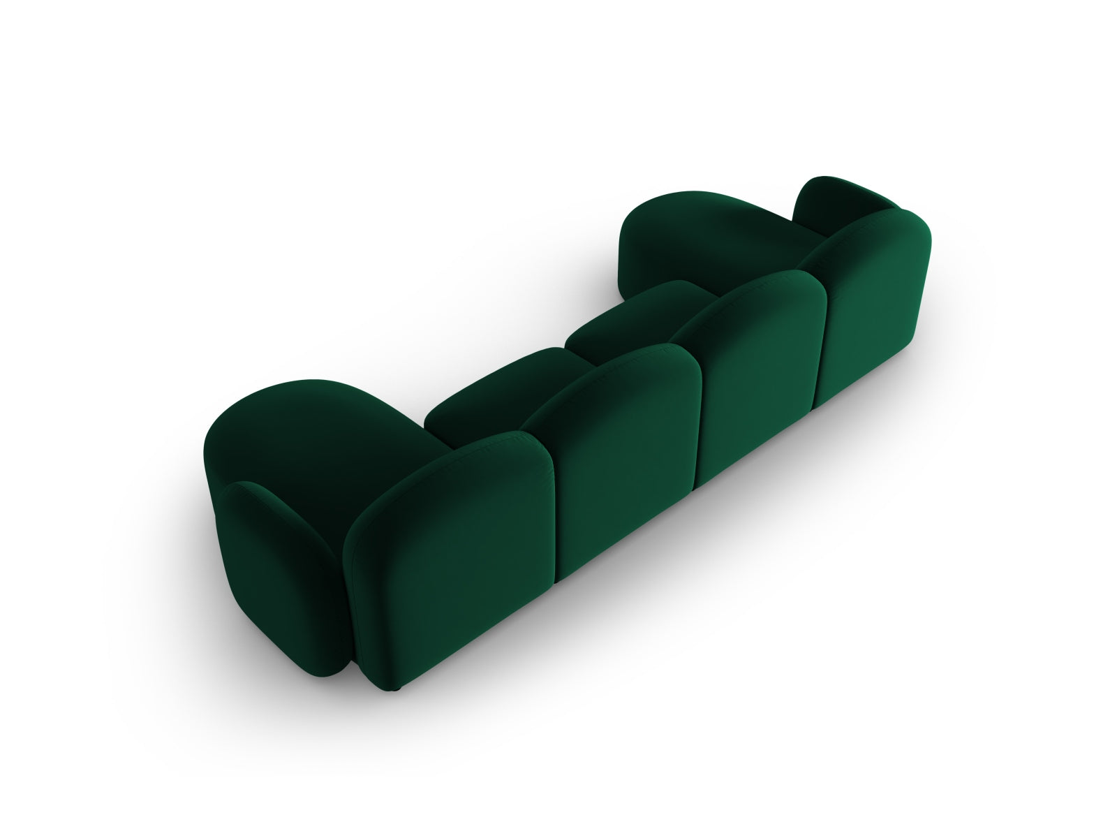 Blair Velour Panoramic Sofa 6 Sitzer in Bottle Green präsentiert im Onlineshop von KAQTU Design AG. 5er Sofa ist von Micadoni