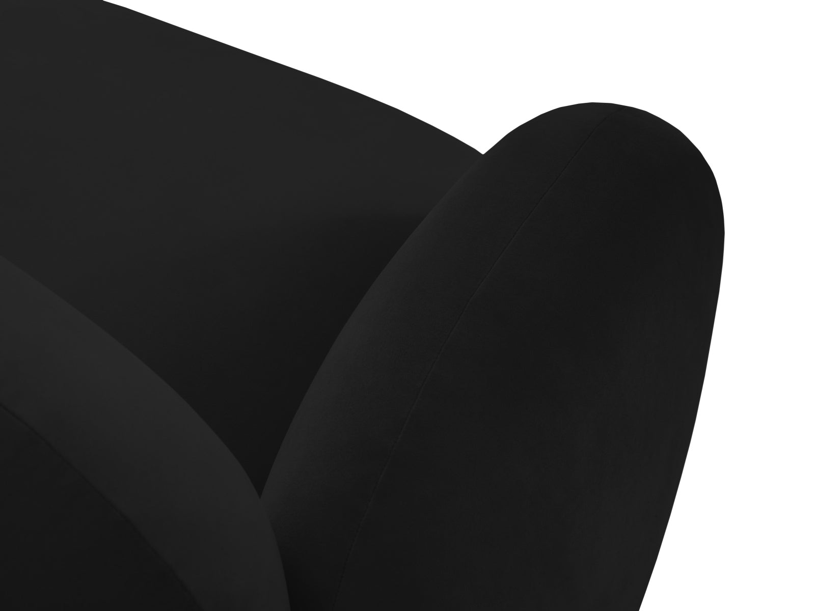 Blair Velour Panoramic Sofa 6 Sitzer in Black präsentiert im Onlineshop von KAQTU Design AG. 5er Sofa ist von Micadoni