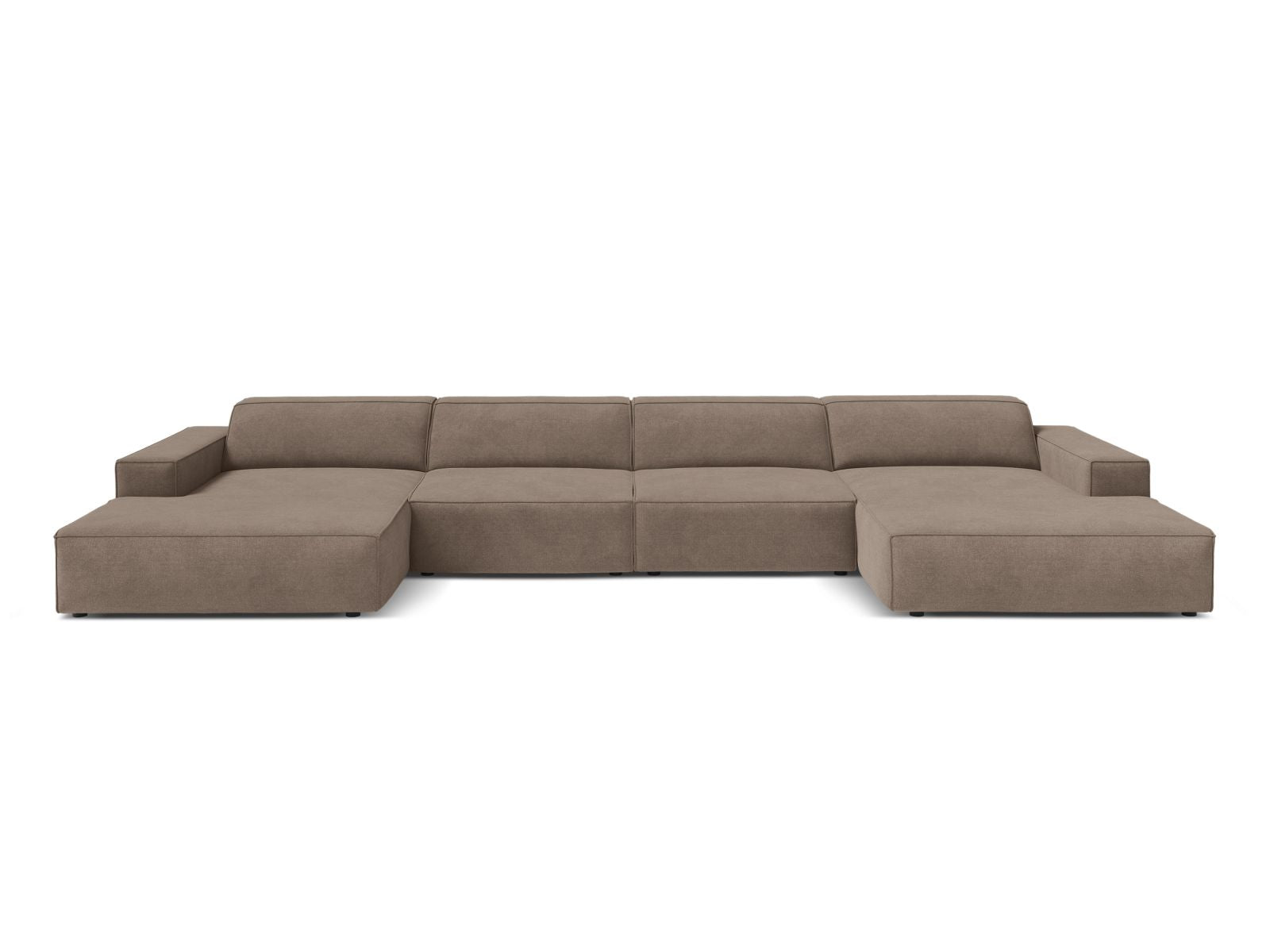 6-Sitzer Modular Panoramic Sofa Jodie in Cappuccino-Liberty präsentiert im Onlineshop von KAQTU Design AG. 5er Sofa ist von Micadoni