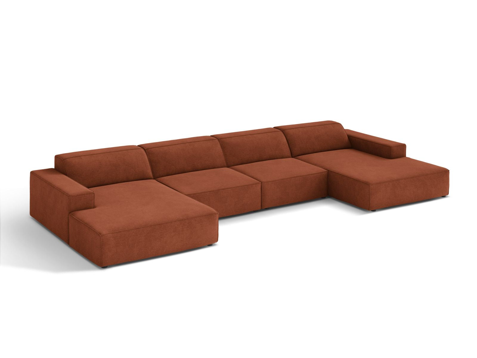 Elegantes 6-Sitzer Sofa Jodie in Brick-Liberty, ideal für moderne Wohnräume, erhältlich bei KAQTU Design AG.