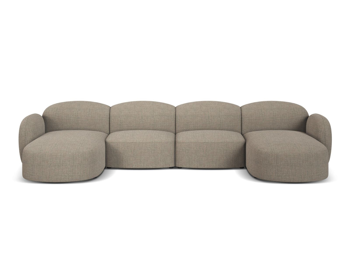 6-Sitzer Panoramic Sofa Blair in Grey Brown Melange-Baltimore präsentiert im Onlineshop von KAQTU Design AG. Ecksofa ist von Micadoni