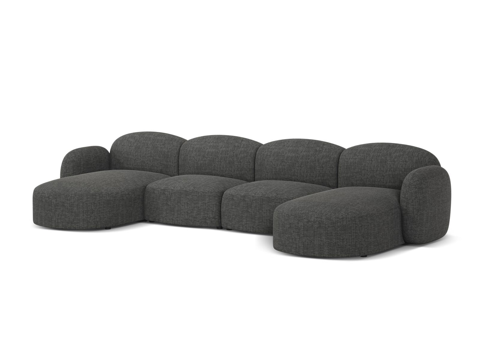 Elegantes 6-Sitzer Ecksofa Blair in stilvollem Grau, ideal für moderne Wohnräume, von Micadoni. Komfort und Design vereint.