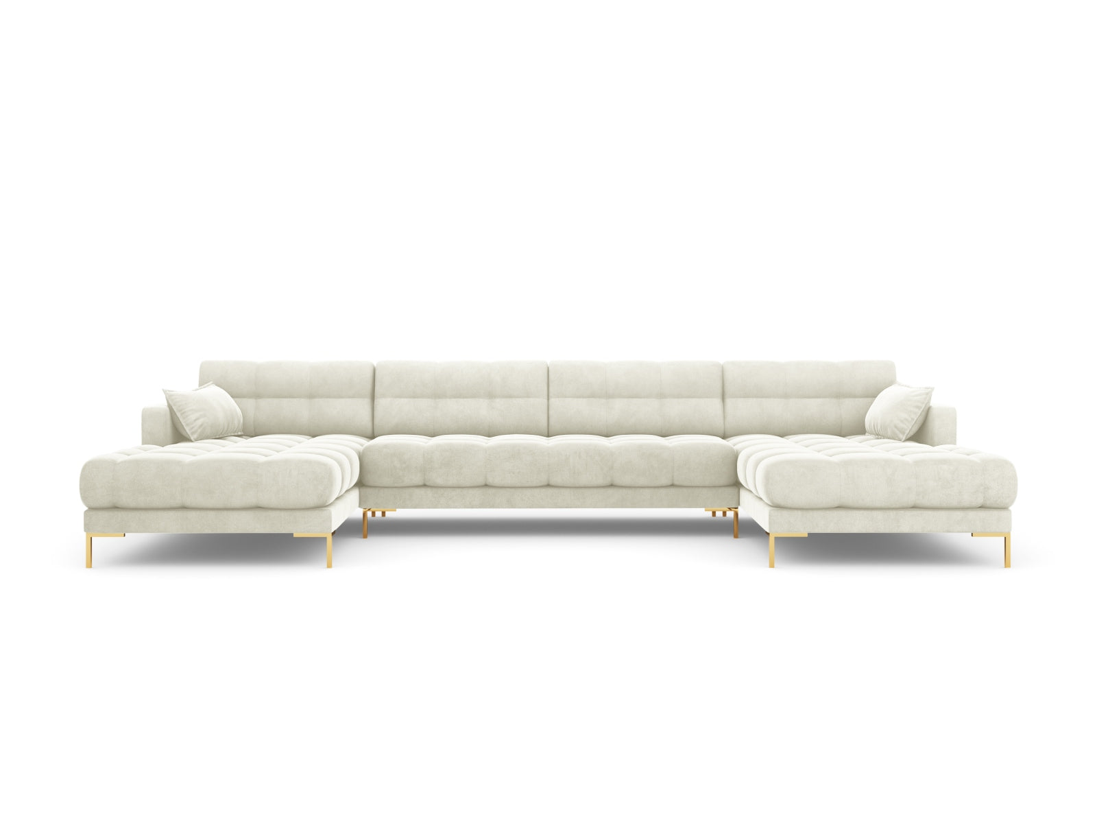 Erleben Sie das luxuriöse Mamaia Velour Panoramic Sofa für 6 Personen von Micadoni – Komfort und Eleganz für Ihr Zuhause!