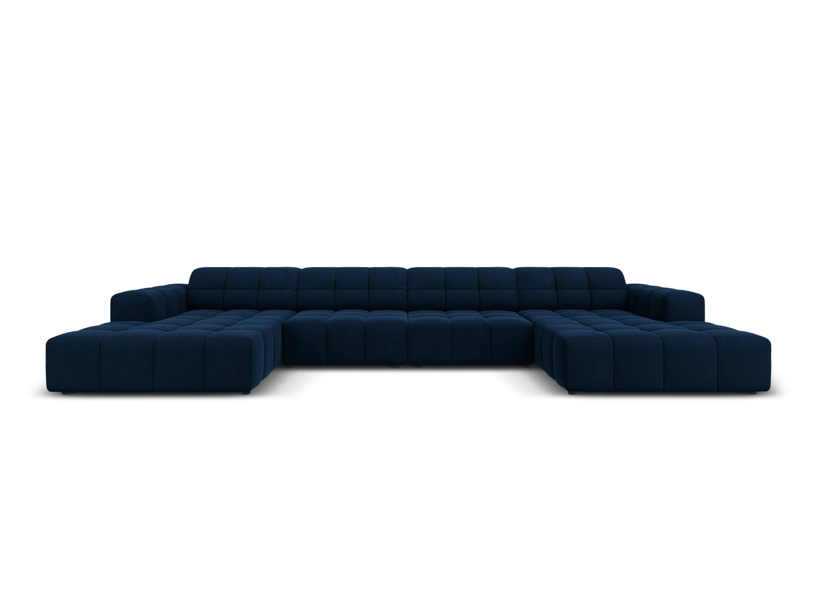 Jennifer Velour Panoramic Sofa 6 Sitzer in Royal Blue präsentiert im Onlineshop von KAQTU Design AG. 5er Sofa ist von Micadoni