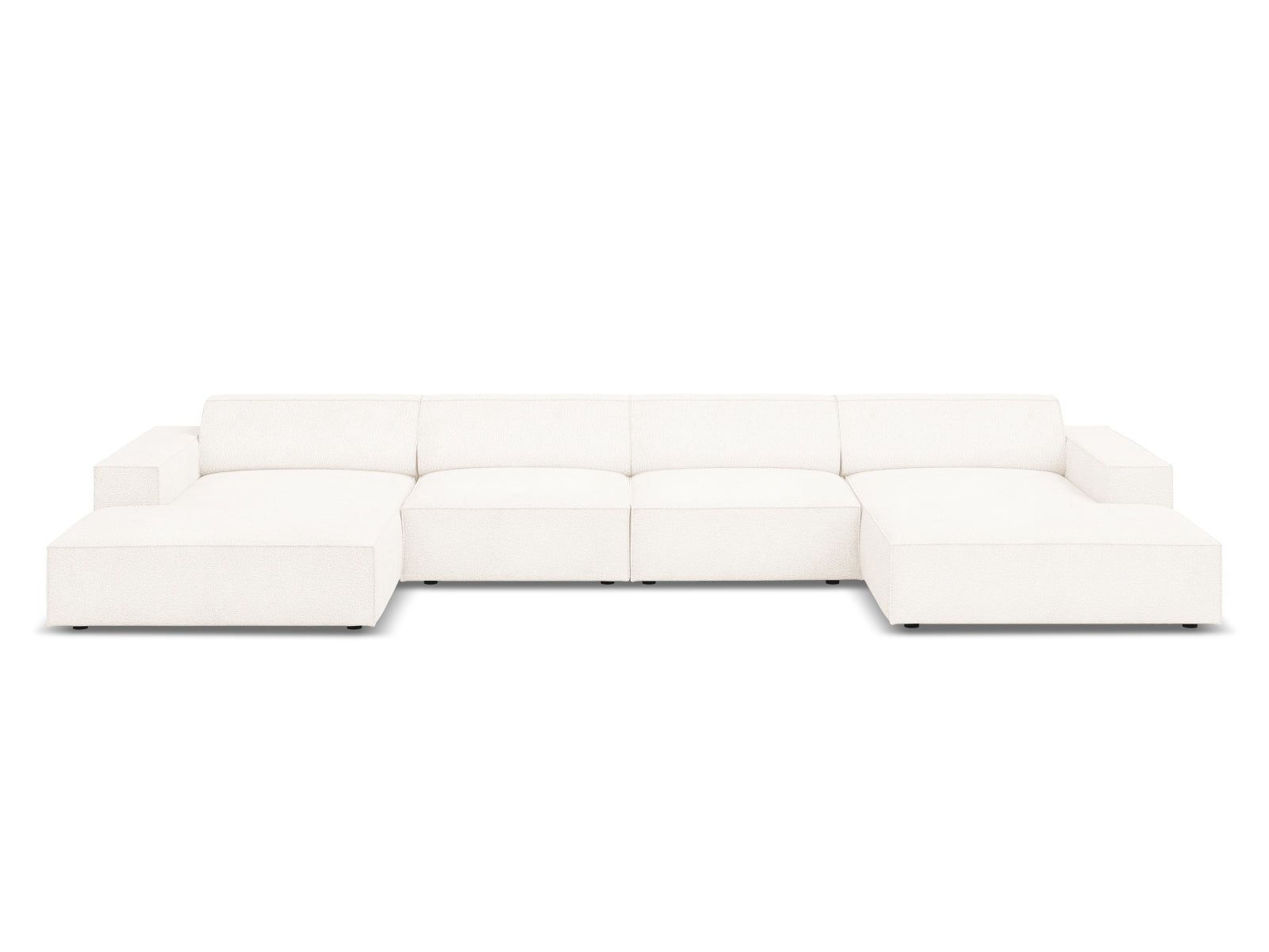 Jodie Boucle modulares Panoramic Sofa 6 Sitzer in Beige präsentiert im Onlineshop von KAQTU Design AG. 3er Sofa ist von Micadoni