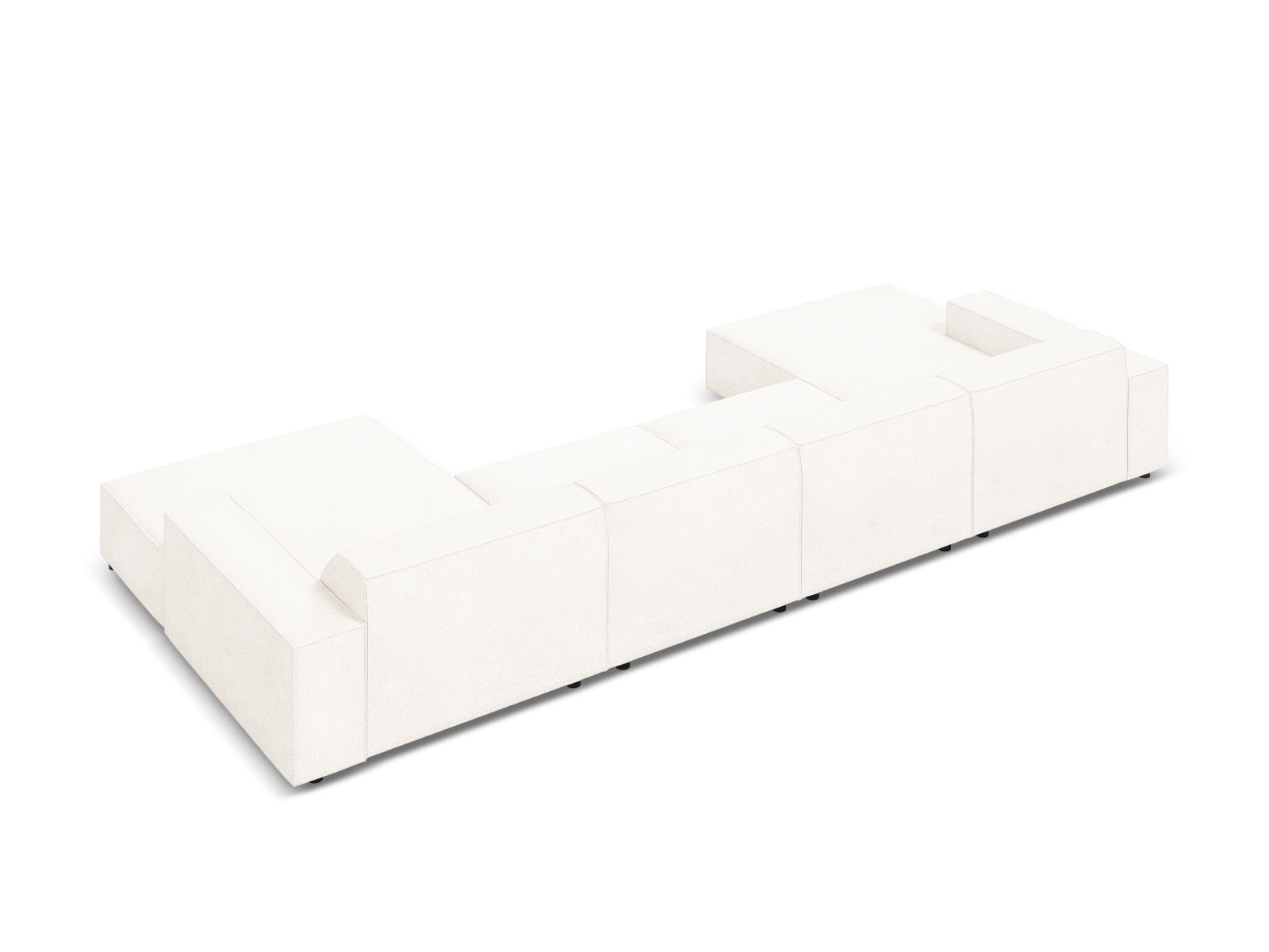 Jodie Boucle modulares Panoramic Sofa 6 Sitzer in Beige präsentiert im Onlineshop von KAQTU Design AG. 3er Sofa ist von Micadoni
