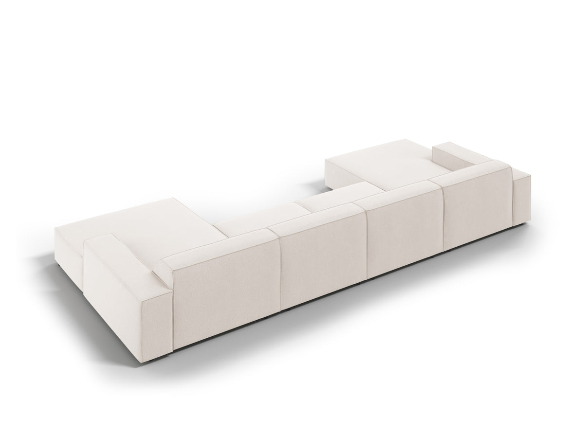 Jodie Modulares Panoramic Sofa 6 Sitzer in Light Beige-Megan präsentiert im Onlineshop von KAQTU Design AG. 3er Sofa ist von Micadoni