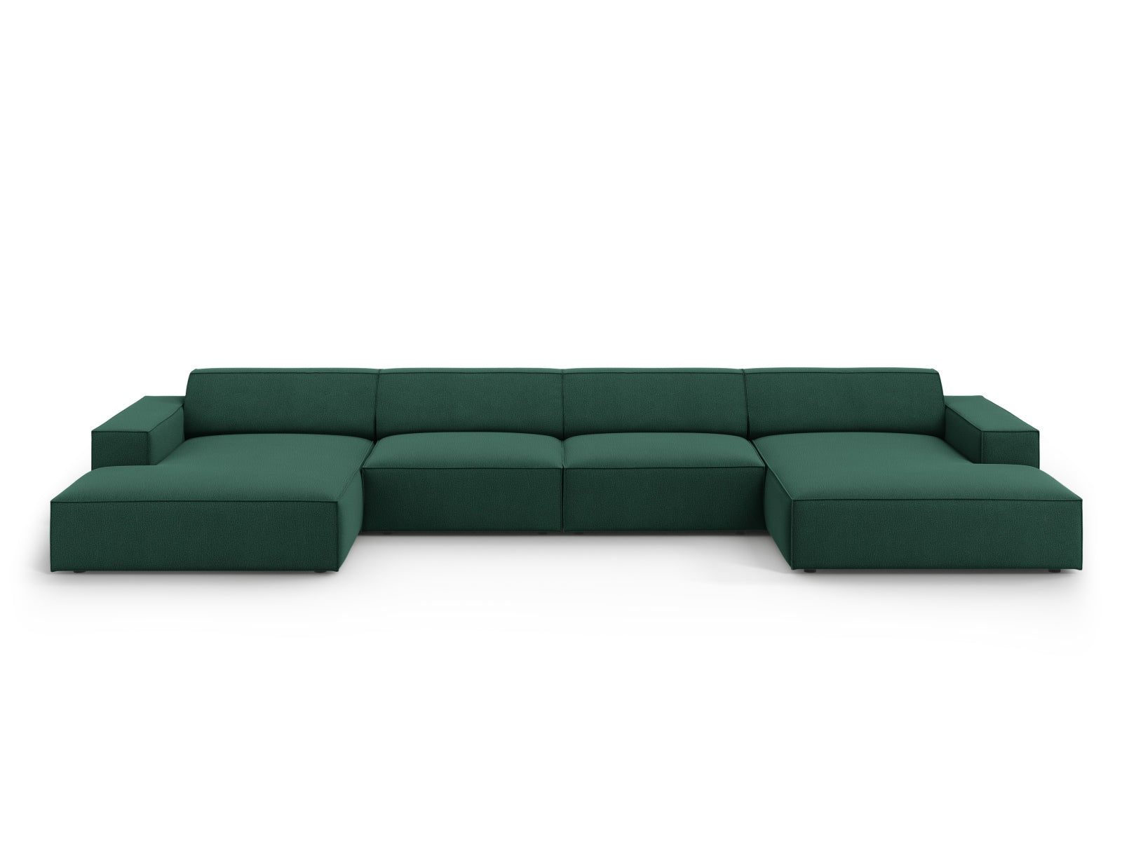 Jodie Modulares Panoramic Sofa 6 Sitzer in Green präsentiert im Onlineshop von KAQTU Design AG. 3er Sofa ist von Micadoni
