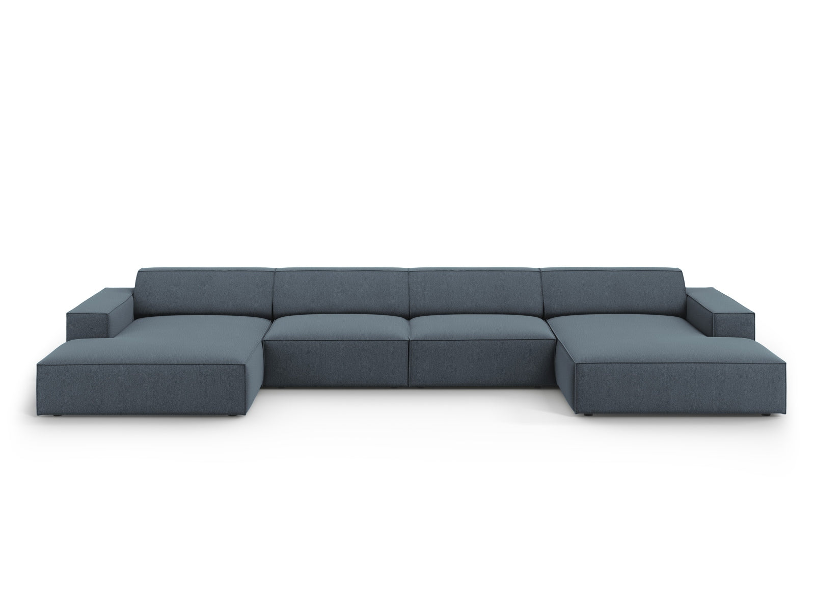 Jodie Modulares Panoramic Sofa 6 Sitzer in Blue präsentiert im Onlineshop von KAQTU Design AG. 3er Sofa ist von Micadoni