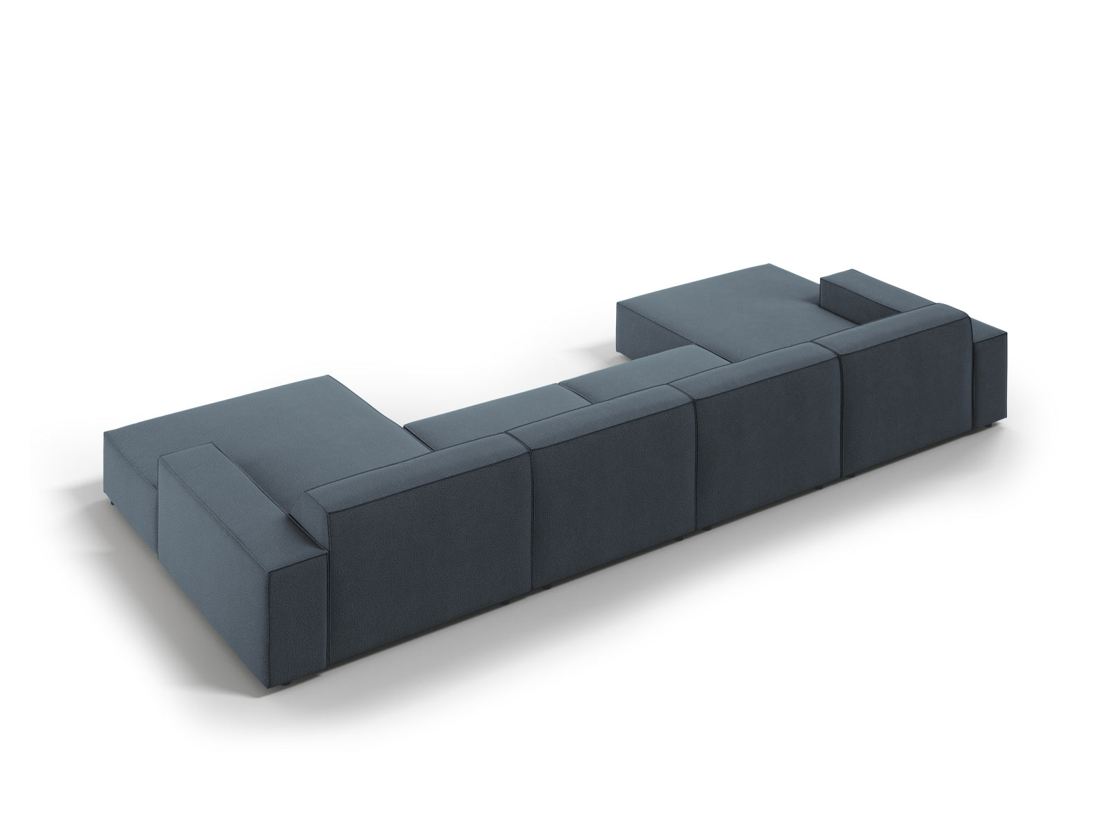 Jodie Modulares Panoramic Sofa 6 Sitzer in Blue präsentiert im Onlineshop von KAQTU Design AG. 3er Sofa ist von Micadoni