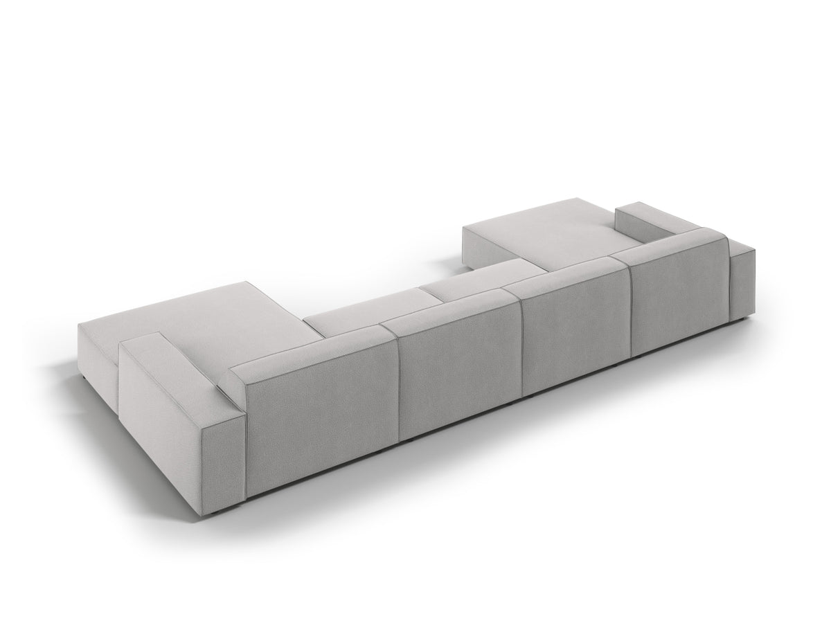 Jodie Modulares Panoramic Sofa 6 Sitzer in Light Grey-Megan präsentiert im Onlineshop von KAQTU Design AG. 3er Sofa ist von Micadoni