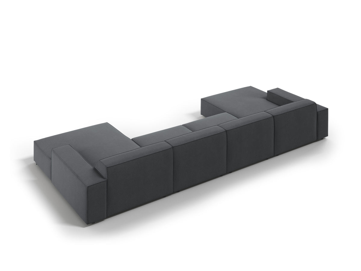 Jodie Modulares Panoramic Sofa 6 Sitzer in Dark Grey-Megan präsentiert im Onlineshop von KAQTU Design AG. 3er Sofa ist von Micadoni