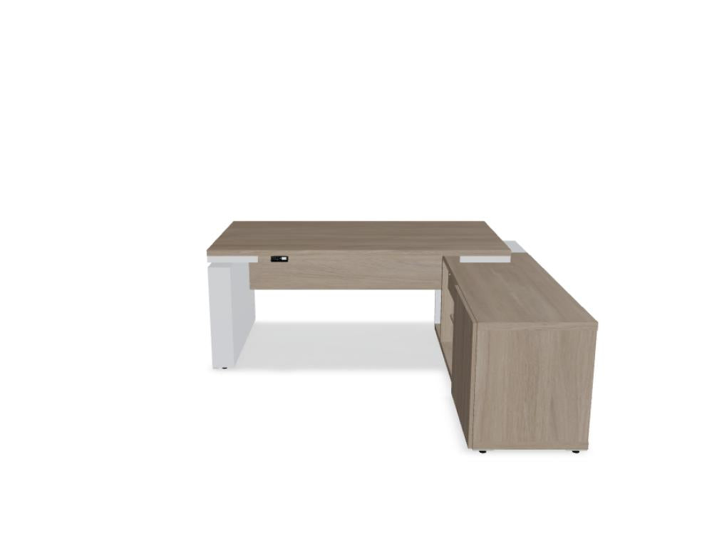 Mito MIT28RP - Chefschreibtisch mit Höhenverstellung in Bernsteineiche präsentiert im Onlineshop von KAQTU Design AG. Schreibtisch ist von Mdd