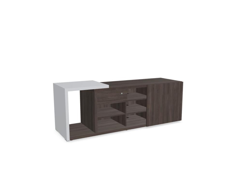 Mito MIT36 - Chefzimmerschrank in Bernsteineiche präsentiert im Onlineshop von KAQTU Design AG. Büroschrank ist von Mdd
