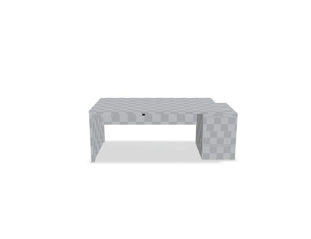 Mito Fenix MITF4KDP - Chefschreibtisch in FENIX Schwarz Matt präsentiert im Onlineshop von KAQTU Design AG. Schreibtisch ist von Mdd