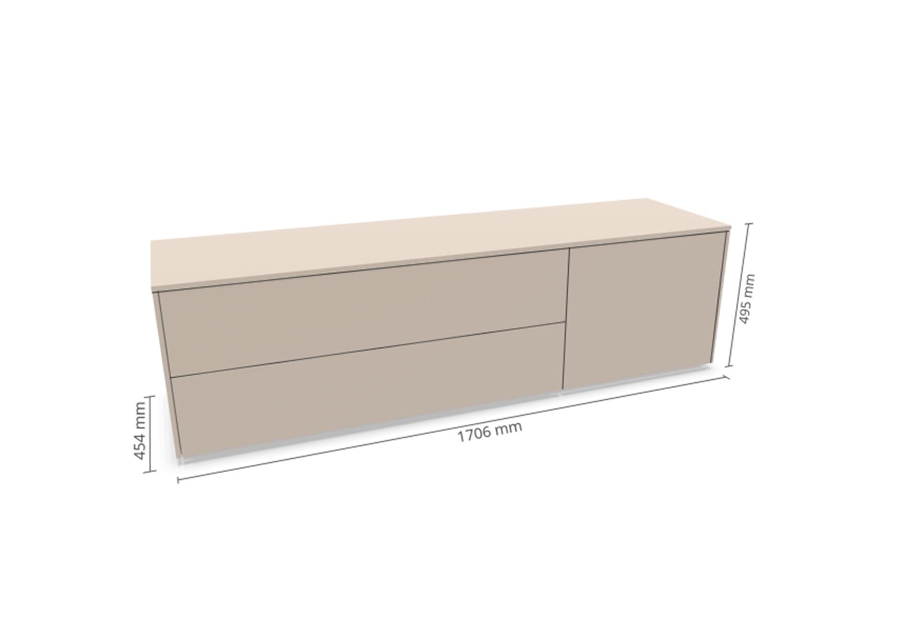 Aventa Sideboard V6 in Kaschmirgrau präsentiert im Onlineshop von KAQTU Design AG. Sideboard ist von Müller Möbelwerkstätten